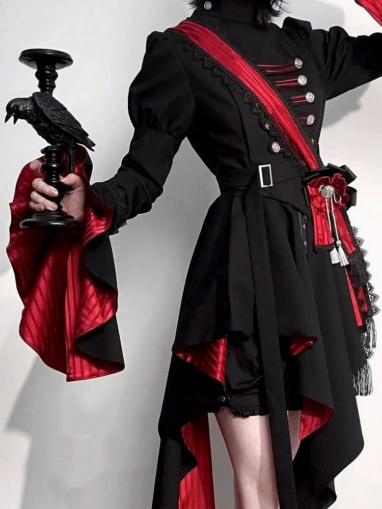 Blue / Red Military Lolita Tassel Ribbon - THE 400BLOWS