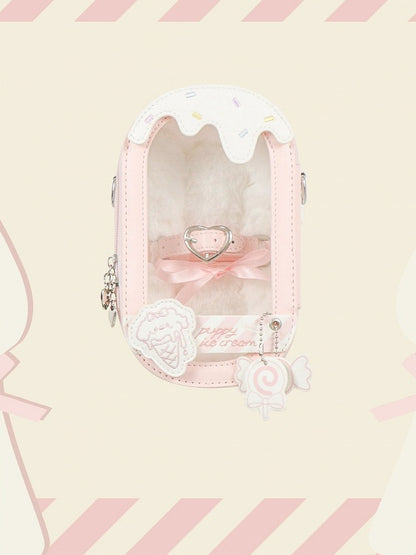 Multicolor Puppy BJD Doll Clear Window Crossbody Sack - Sugar Cube Studio