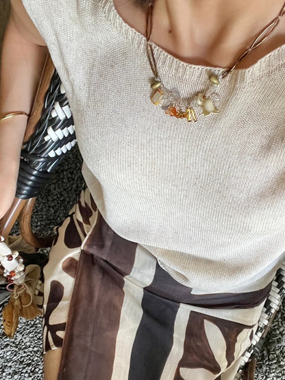 Lily of the Valley Beaded Necklace