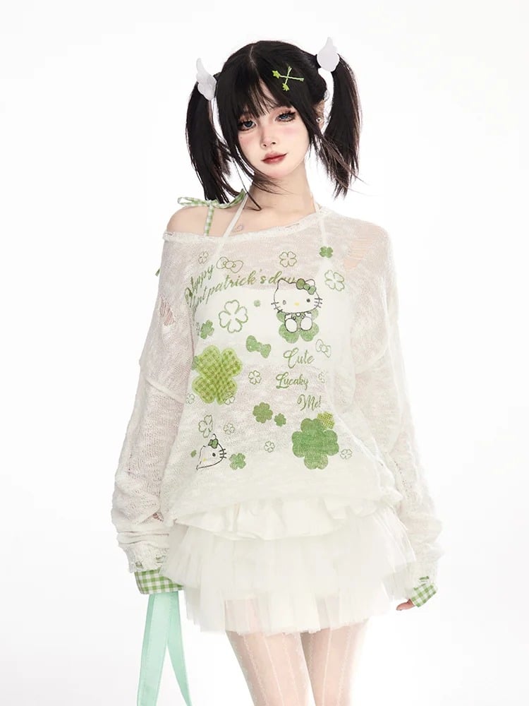 ホワイトチュールミニティアードスカート