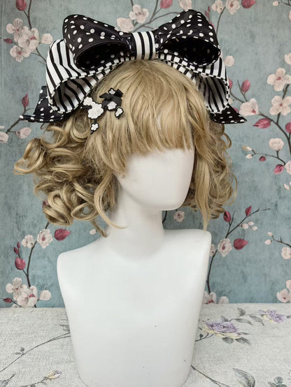 Pink & Black Bowknot KC with Poodle Patch - Infanta