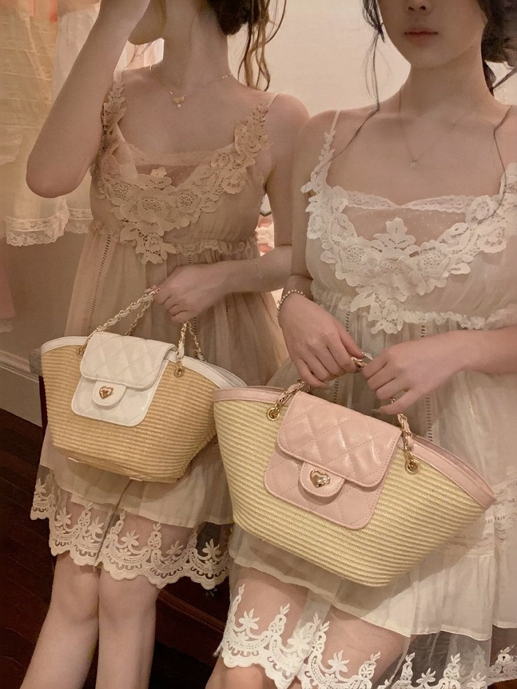 Bowknot Sweet Crochet Bag - Lalacita
