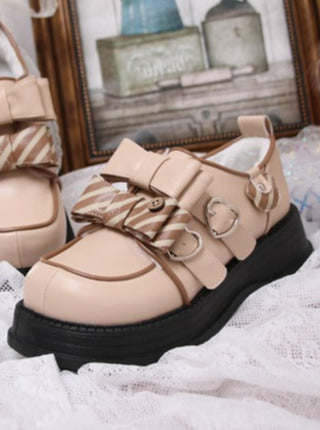 Ribbon Shoes Platform Velvet Lolita