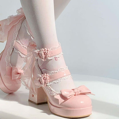 Lolita Sakura Bow Heels – Sweet Cherry Blossom Lolita Shoes