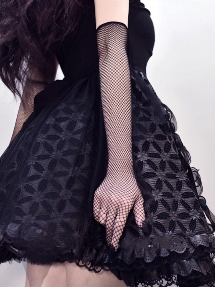 Long Black Gloves Lace