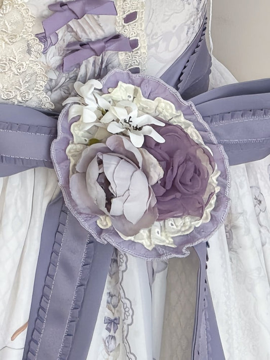 Purple Floral Light Hairclip