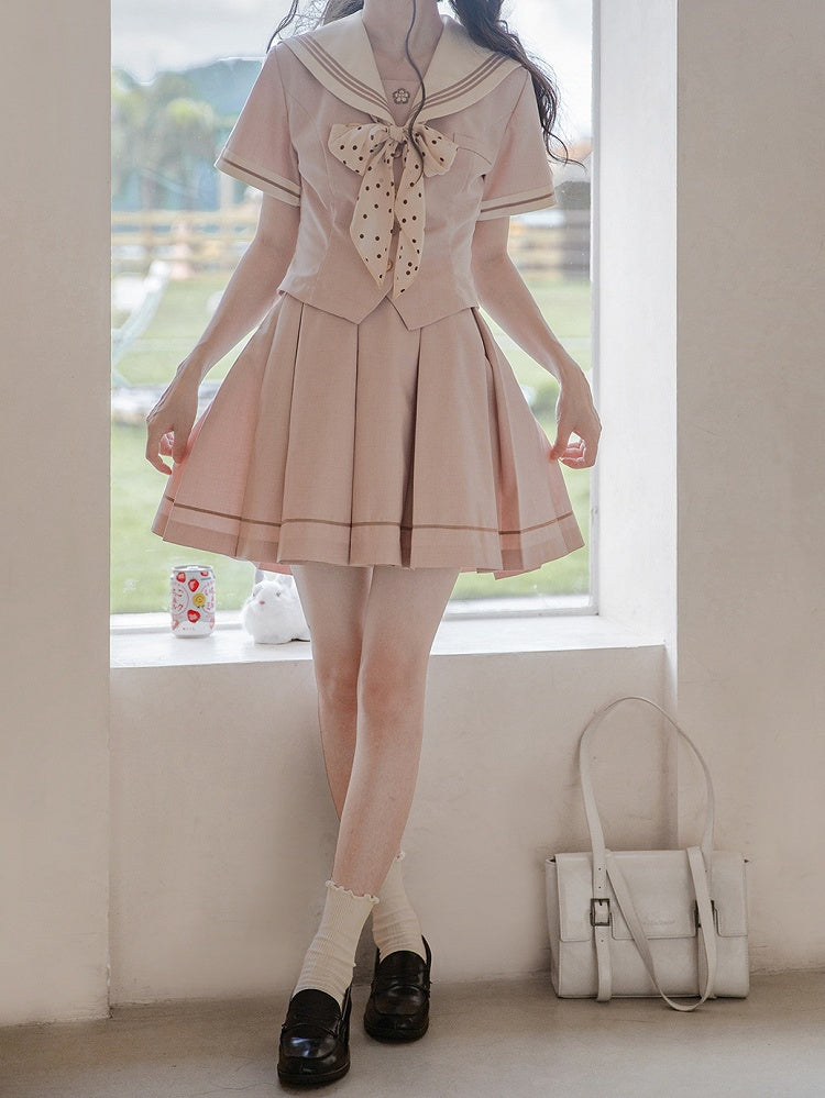 Rosa Uniformrock JK Pleat Short Box Sweet 45cm