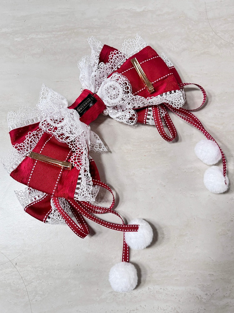 (Detachable Bows) Lolita Hairclip Set KC Multi-Color