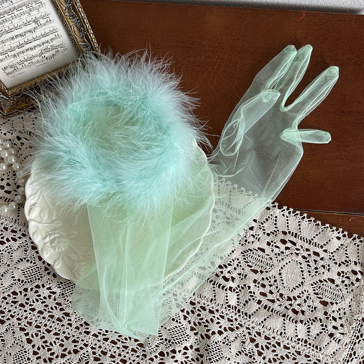 Handschuhe Optionen Shaggy 9 Tüll Manschetten Farbe