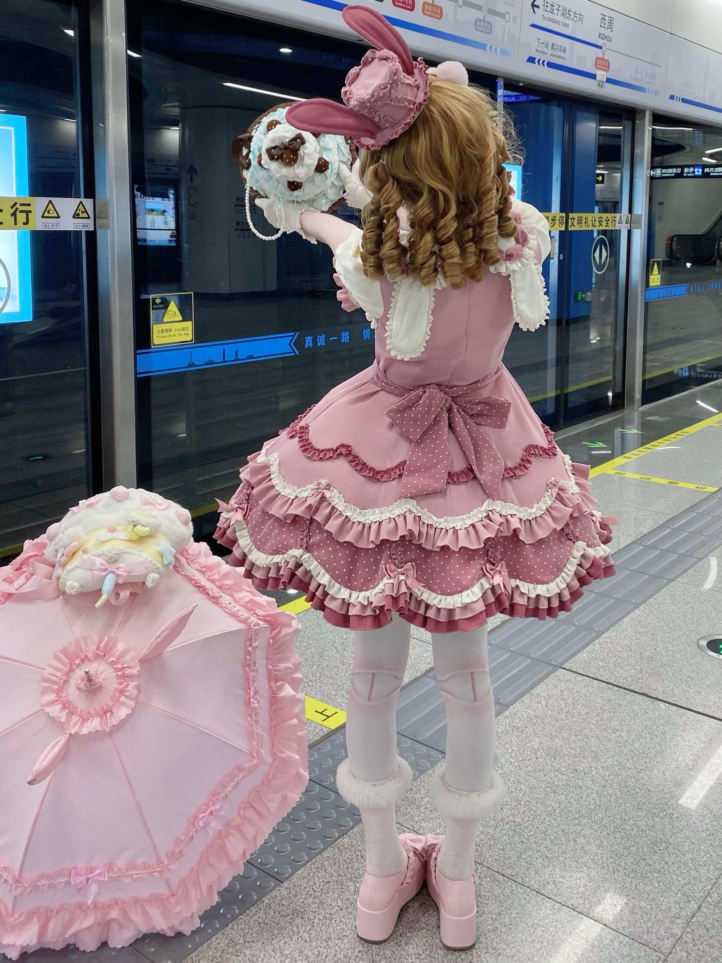 Ears Cake Daily + Rabbit Cherry Lolita Bunny Hat Dress