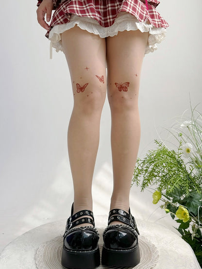 ヌードバタフライタトゥーロリータタイツ