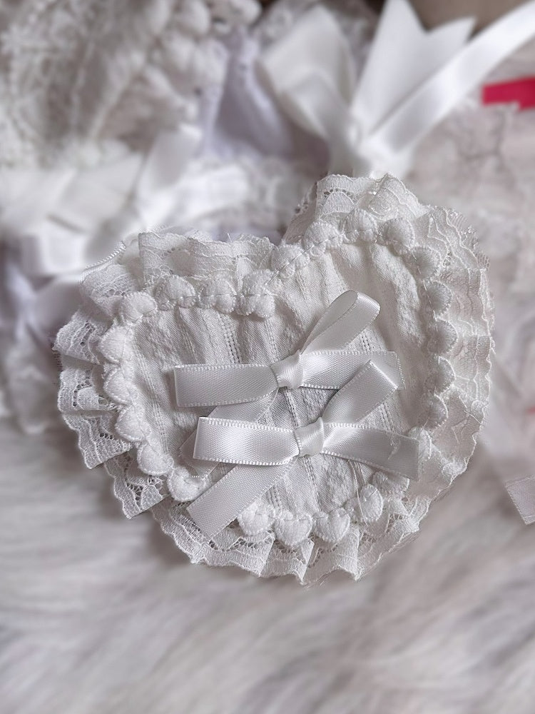 Bow Trim Lace Options Hairclip/Brooch Color Heart-Shaped 3