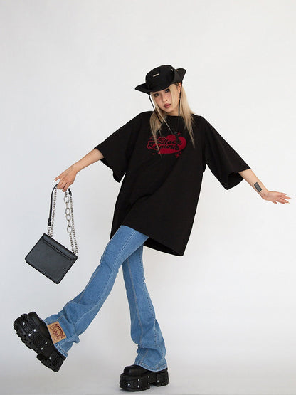 Black/White Oversized Vintage Graphic T-Shirt