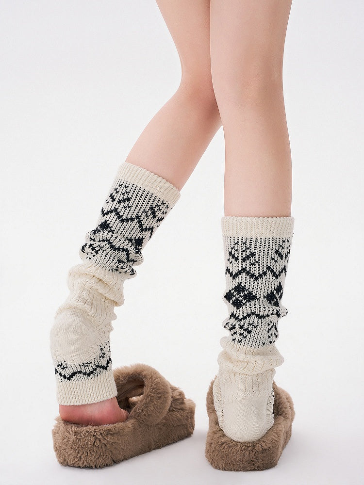 Jambières cache-pieds Fair Knit à 4 couleurs, style Île