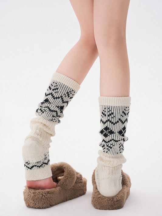 Fair Knit 4-Color Isle Footless Warmers Leg