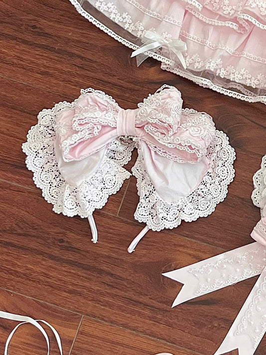 Big Wine Blue Bow KC / Beige Pink Red