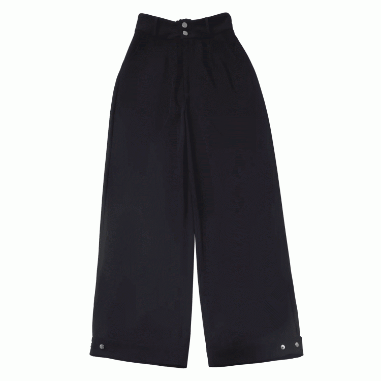 Schwarze Freizeithose mit geradem Bein