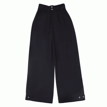 Schwarze Freizeithose mit geradem Bein