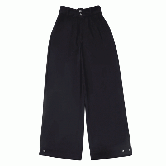 Schwarze Freizeithose mit geradem Bein