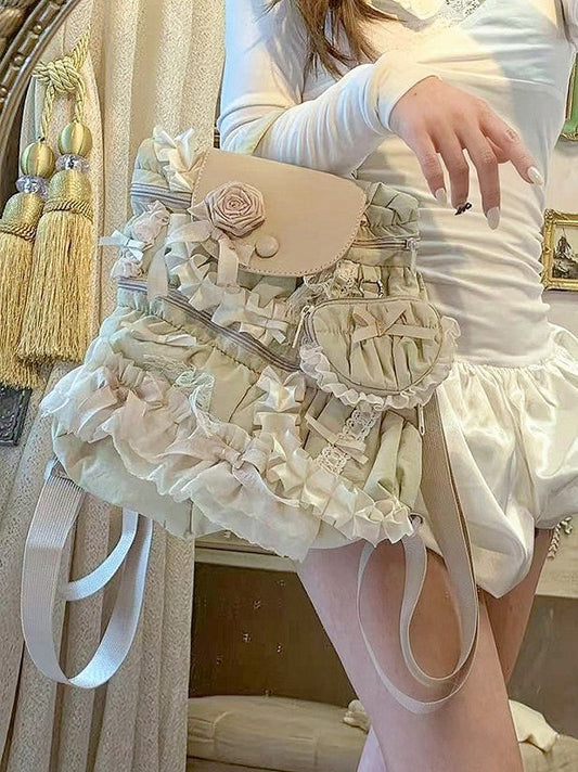 Bow Bag with Lolita Light Elegant Apricot Accents 2-Way