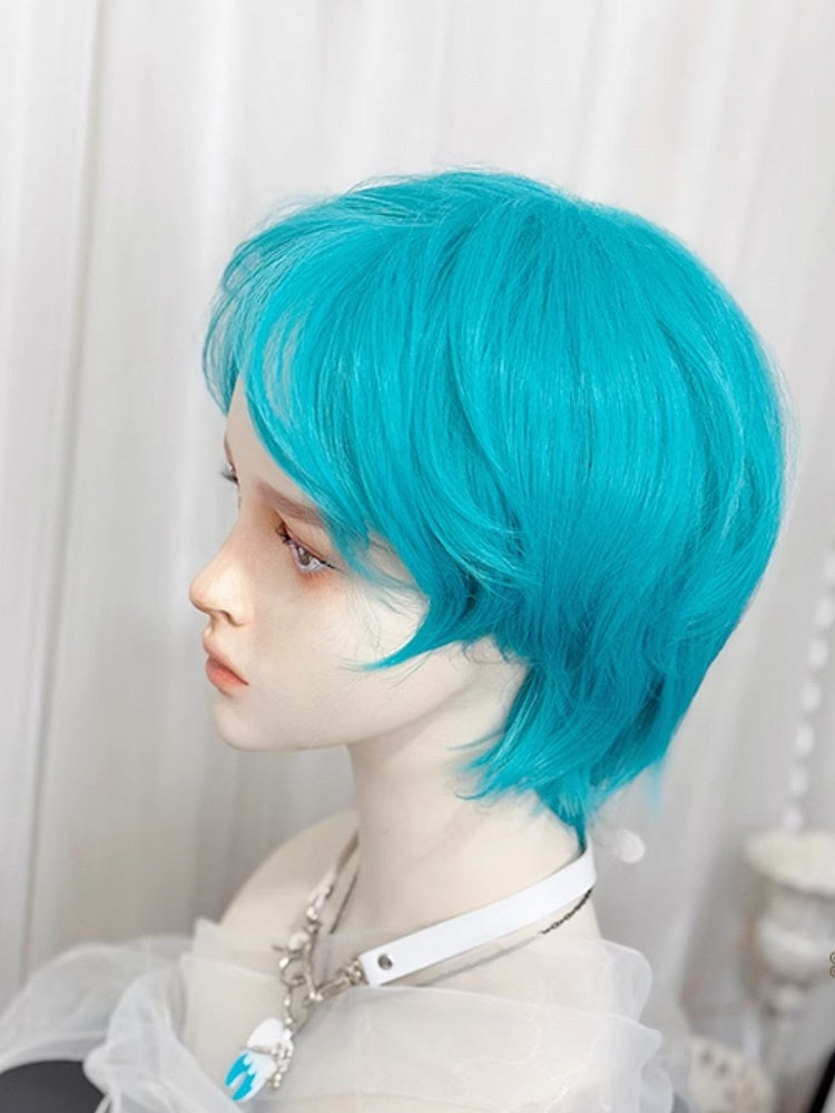 ウィッグ ブルースタイル 王子ストレート前髪 35cm