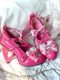 Heel with Heart Leather PU Crystal