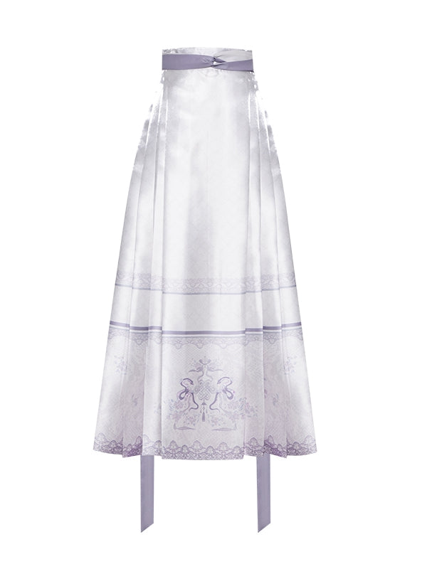 スカート 馬面 蛇 ライトハン パープル プリント ロリータ ベゴニアと