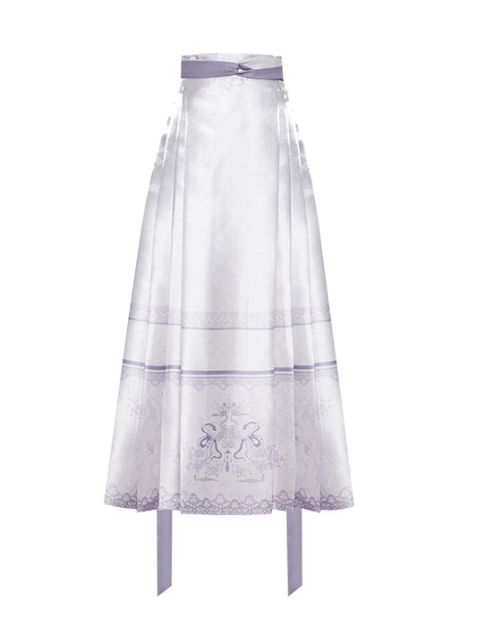 スカート 馬面 蛇 ライトハン パープル プリント ロリータ ベゴニアと