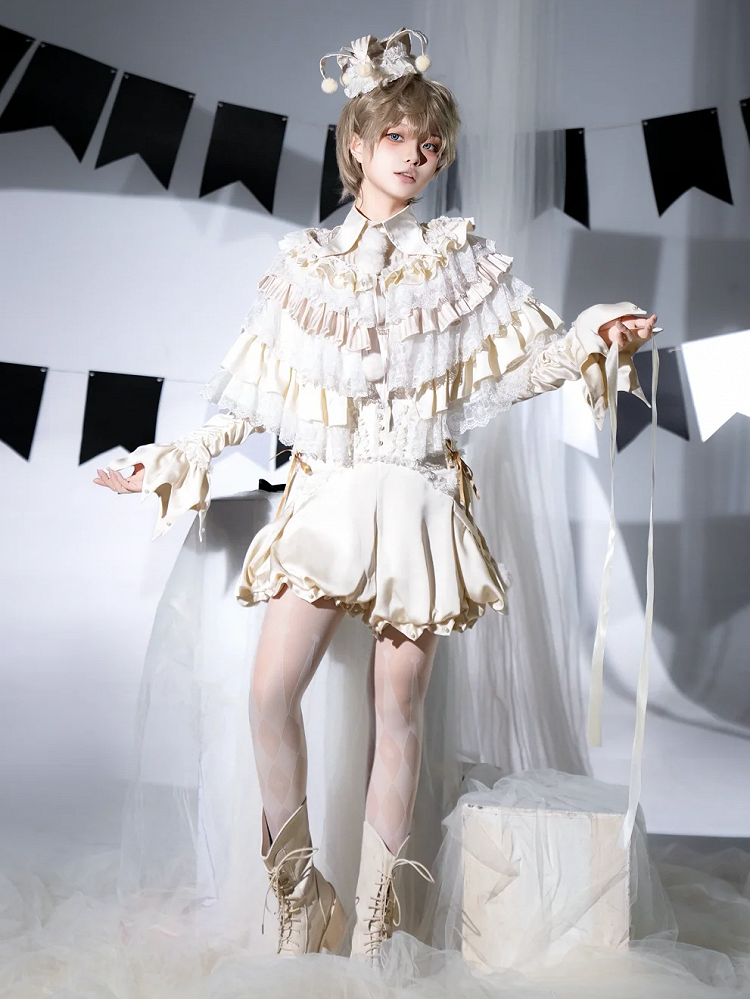 Layered Ruffle Overlay - Black or Apricot