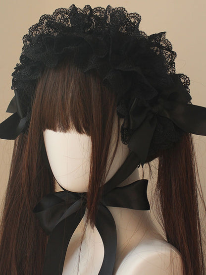 Bowknot Details Lace Trim Hairband