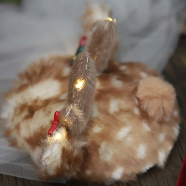Hat Reindeer Christmas Lolita Plush Light-up Antler
