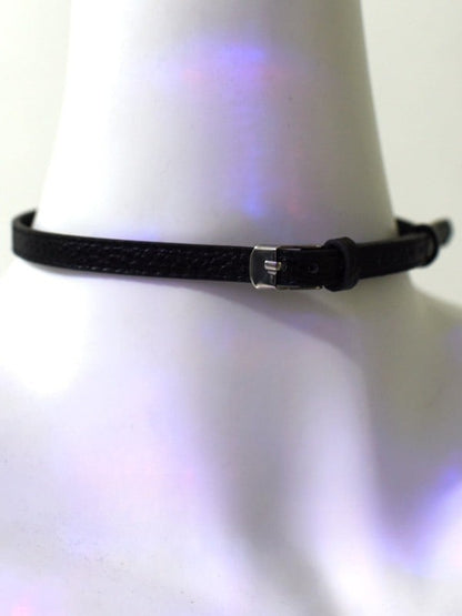 Halskette Charm Schnalle Cyberpunk + Choker Schwarzes Kreuz