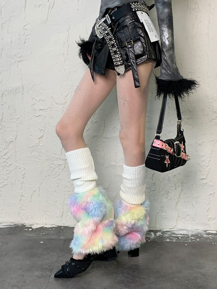 ホワイト Y2K スター ラインストーン タイツ