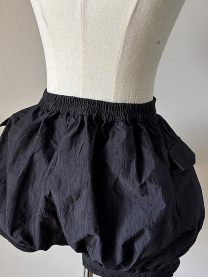 Straps Detachable Bloomers with Black Puffball