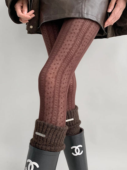 Pattern Textured Tights (6 Colors) Knit