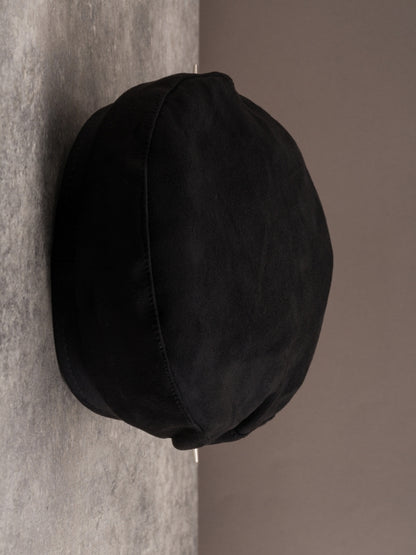 Beret Hat Snakeskin Design Buckle Pattern Black Gothic