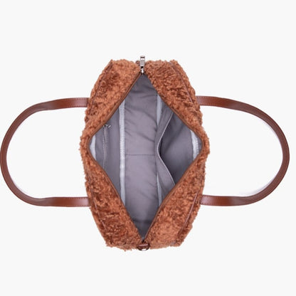 Style Faux Baguette In White Bag Fur Teddy Dreamy Kawaii