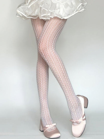 Black Pantyhose Design / White Cut-out