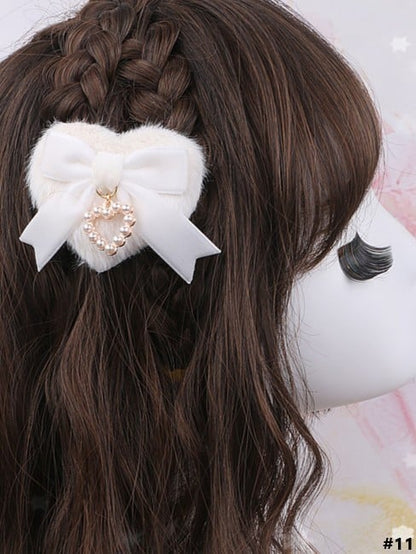 Options Kei Jirai Color Heart-shaped Bow Hairclip Plush 11