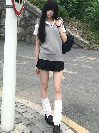 Letter Options 8 Preppy Uniform Vest JK Color Embroidery Style