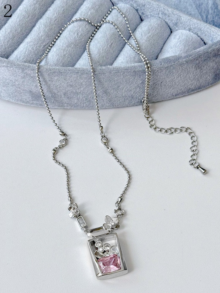 Anhänger Halskette 4 Flasche Optionen Parfüm