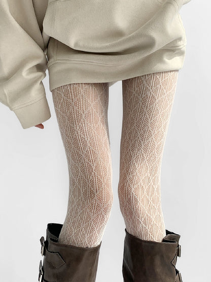 Sheer Tights Diamond Mesh