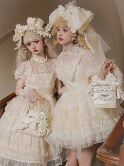 Hand Bead Crossbody Cremeweiß / Taschendetails