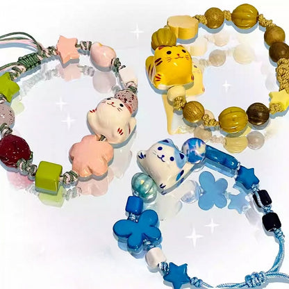 Star Decorated And 3 Bracelet Color Options Cat