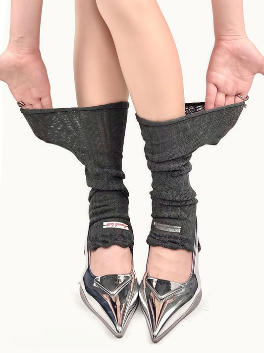 Decorative 5 Breathable Ruffled Patches Warmers with Leg Colors