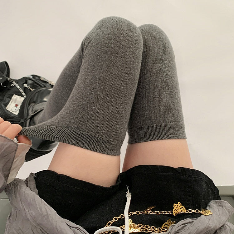 / Knee Gray Black Stockings JK Dark Over