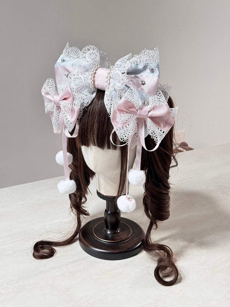 (Detachable Bows) Lolita Hairclip Set KC Multi-Color