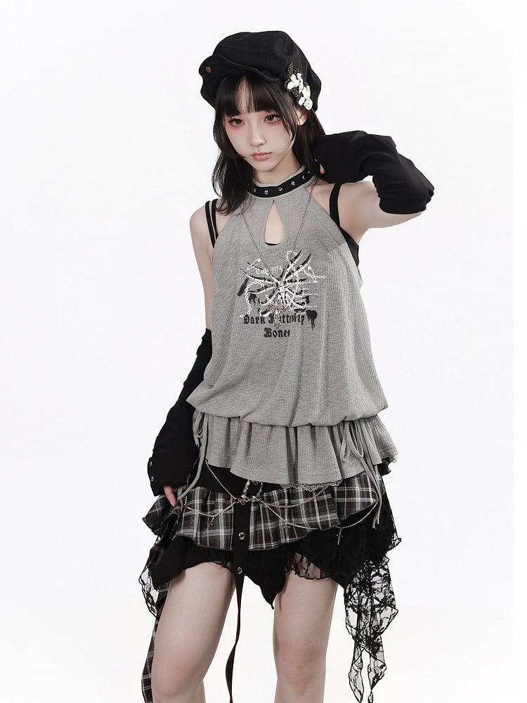Black Cami Top Double Straps Design - PINK SAVIOR