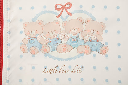 日焼け防止ジャケット ベアバイブス スノーフード ホワイト 水玉耳デザイン ホワイト 愛らしい