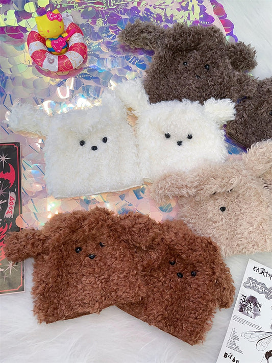 子犬の耳のデザインレッグウォーマー